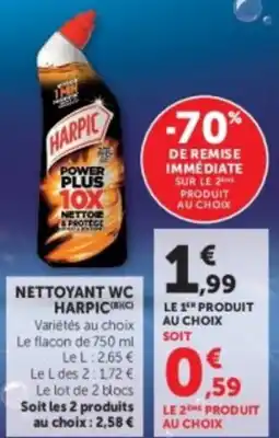 Hyper U Harpic nettoyant wc offre