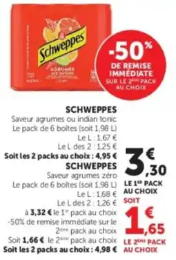 Hyper U Schweppes offre