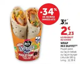 Hyper U Mix Wraps trip Poulet Pané offre