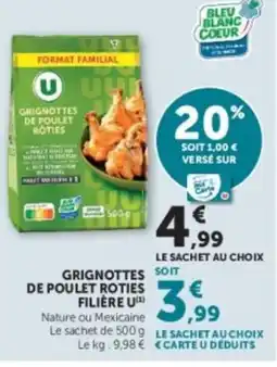 Hyper U U grignottes de poulet rôties offre