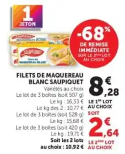 Hyper U SAUPIQUET Filets de Maquereau Blanc offre