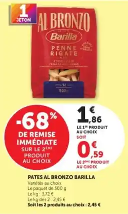 Hyper U Barilla Pates Al Bronzo offre