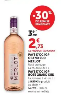 Hyper U GRAND SUD MERLOT offre