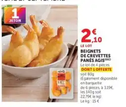 Hyper U AGIS Beignets de crevettes panés offre