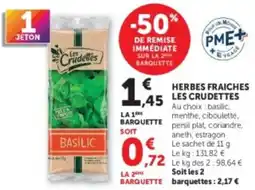 Hyper U Les Crudettes Herbes fraiches offre