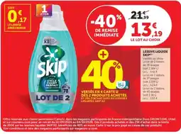 Hyper U Skip lessive liquide offre