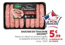 Hyper U SOCOPA SAUCISSE DE TOULOUSE offre
