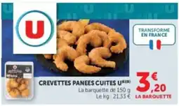 Hyper U U CREVETTES PANEES CUITES offre