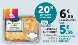 Hyper U Les Lasagnes au thon offre