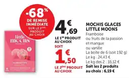 Super U little moons MOCHIS GLACES offre