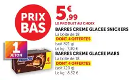 Super U SNICKERS BARRES CREME GLACEE offre