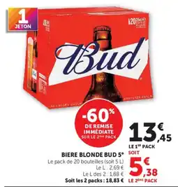 Super U Bud Biere blonde offre