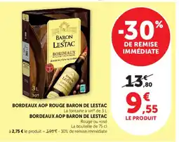 Super U BARON DE LESTAC BORDEAUX offre