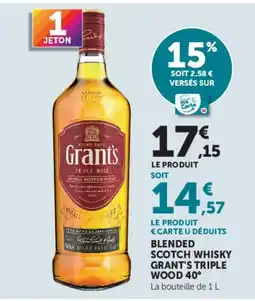 Super U Grant's Blended Scotch Whisky offre