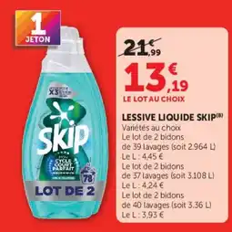 Super U SKIP Lessive liquide offre