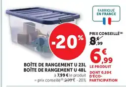 Super U BOÎTE DE RANGEMENT U offre