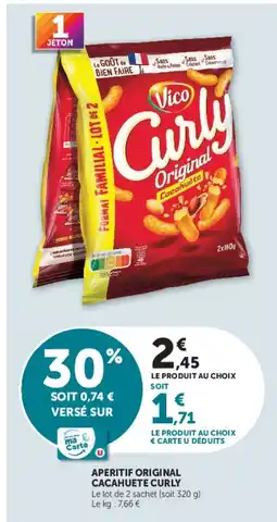 Super U Vico Curly Original Cacahuète offre