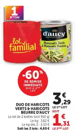 Super U d'aucy Haricots Verts & Haricots Beurre offre
