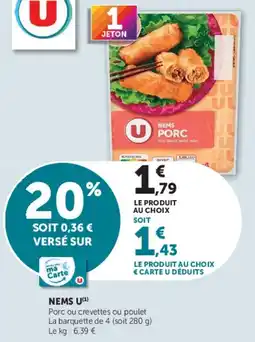 Super U NEMS U offre