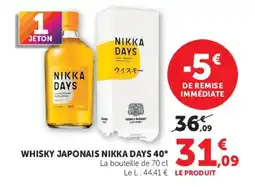 Super U NIKKA WHISKY NIKKA DAYS offre