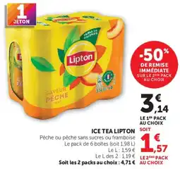 Super U Lipton Ice Tea offre