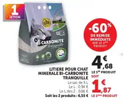Super U BI-CARBONITE Litière pour chat offre