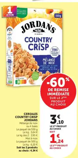 Super U JORDANS COUNTRY CRISP offre
