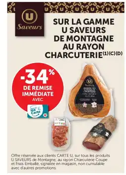 Super U U saveurs jambon sec supérieur de montagne offre