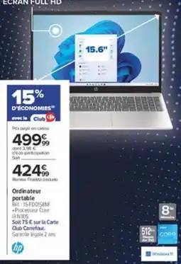 Carrefour HP Ordinateur portable offre