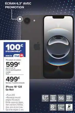 Carrefour iPhone 16 offre