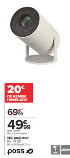 Carrefour POSS Mini projecteur offre