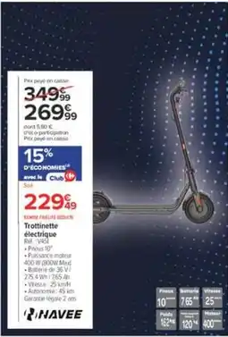 Carrefour Navee trottinette électrique offre