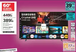 Carrefour SAMSUNG Téléviseur UHD 4K offre