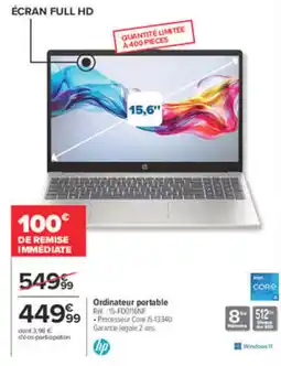 Carrefour HP Ordinateur portable offre
