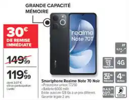 Carrefour realme Smartphone Note 70T offre