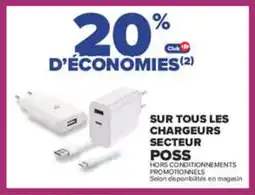 Carrefour Poss chargeurs secteur offre