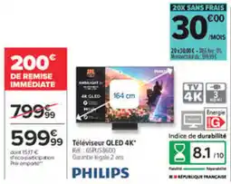 Carrefour PHILIPS Téléviseur QLED 4K* offre