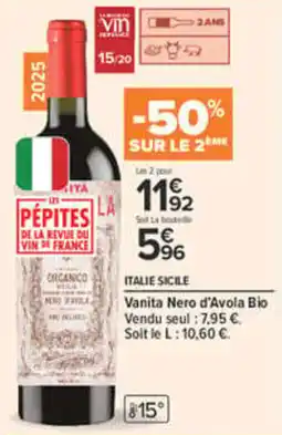 Carrefour Vanita Nero d'Avola Bio offre