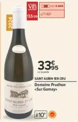 Carrefour Domaine Prudhon Saint-Aubin 1er Cru Sur Gamay offre