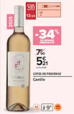 Carrefour Camille Cotes de Provence offre