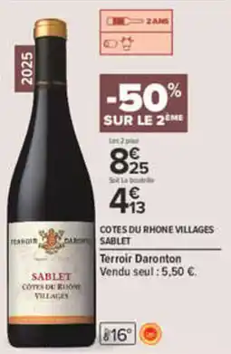 Carrefour Terroir Daronton Sablet offre