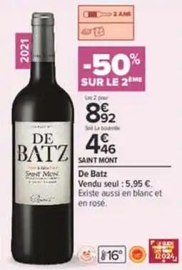 Carrefour De Batz sain mont offre