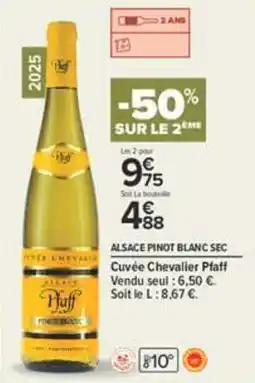 Carrefour Pfaff Pinot Blanc offre