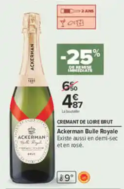 Carrefour Ackerman Cremant de Loire Brut offre