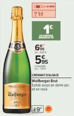 Carrefour Wolfberger Brut offre