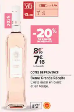 Carrefour COLONA Berne Grande Récolte offre