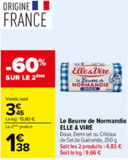 Carrefour ELLE & VIRE Le Beurre de Normandie offre