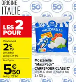 Carrefour Carrefour Classic Mozzarella offre