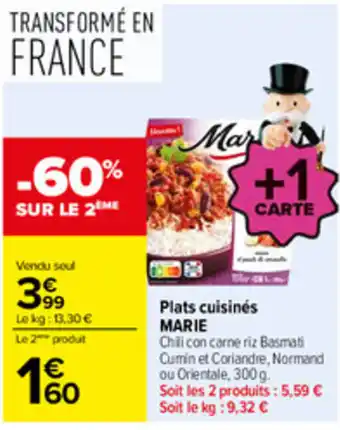 MARIE Plats cuisinés