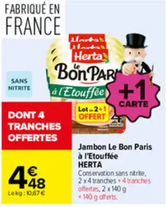 Herta Jambon Le Bon Paris